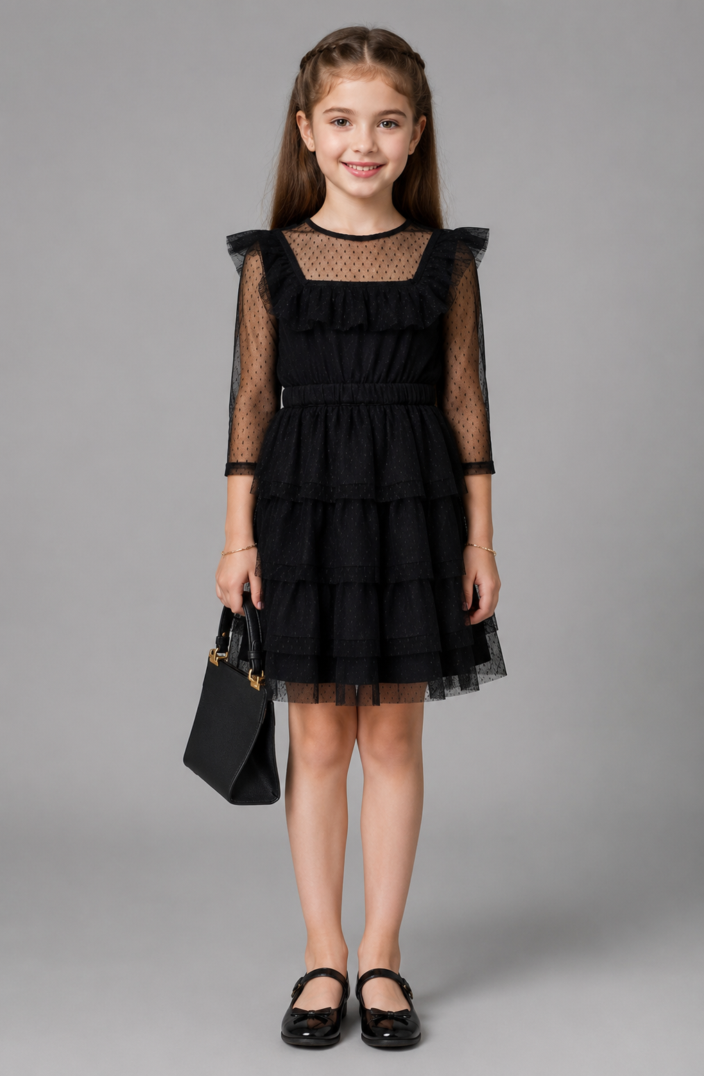 Girls Mystic Netting Dress