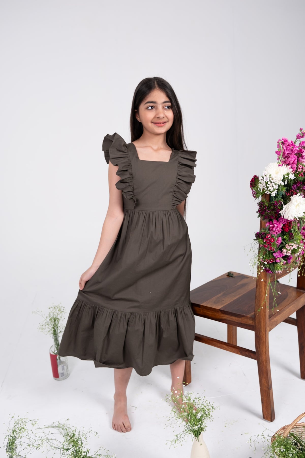 Olive Garden Ruffle Dress