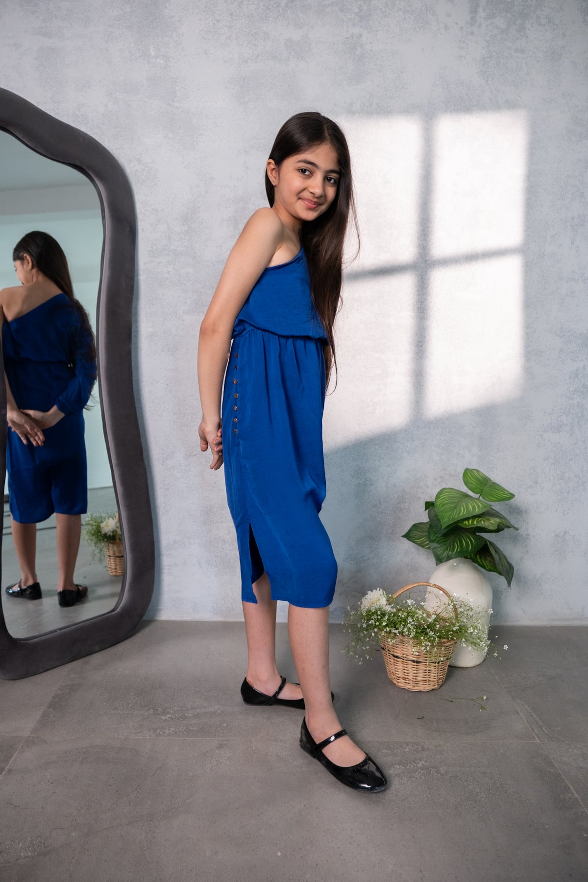 Ocean Breeze One-Shoulder Dress