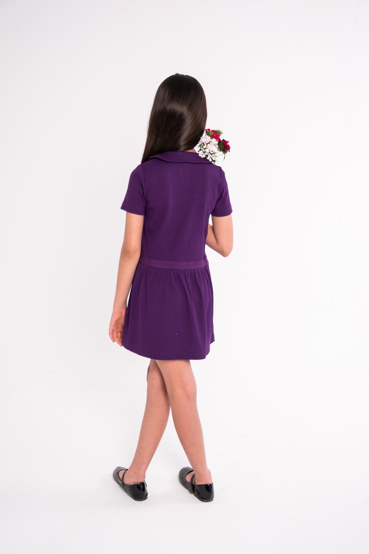 Plum Ribbed Knit Dress – Perfect Purple