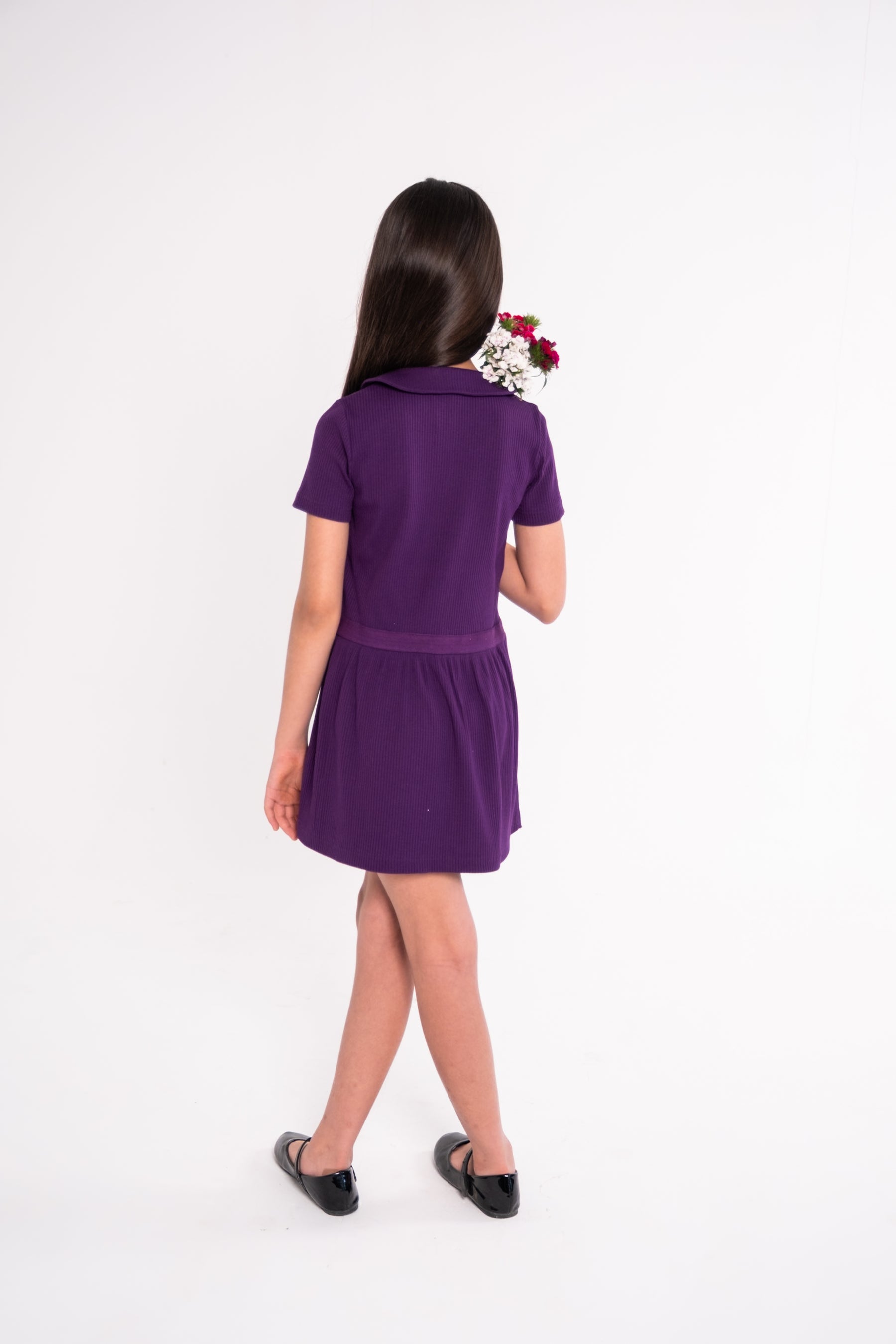 Plum Ribbed Knit Dress – Perfect Purple