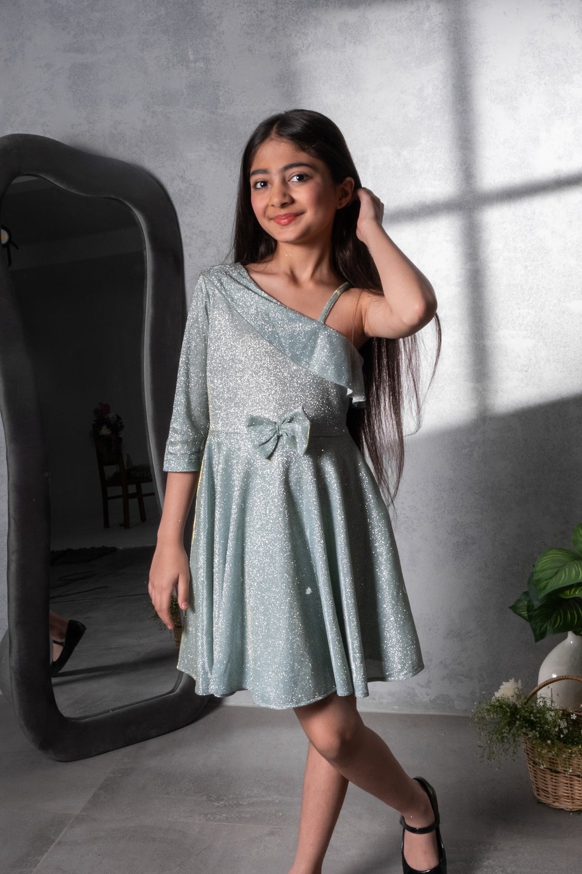 Starry Sky One-Shoulder Dress