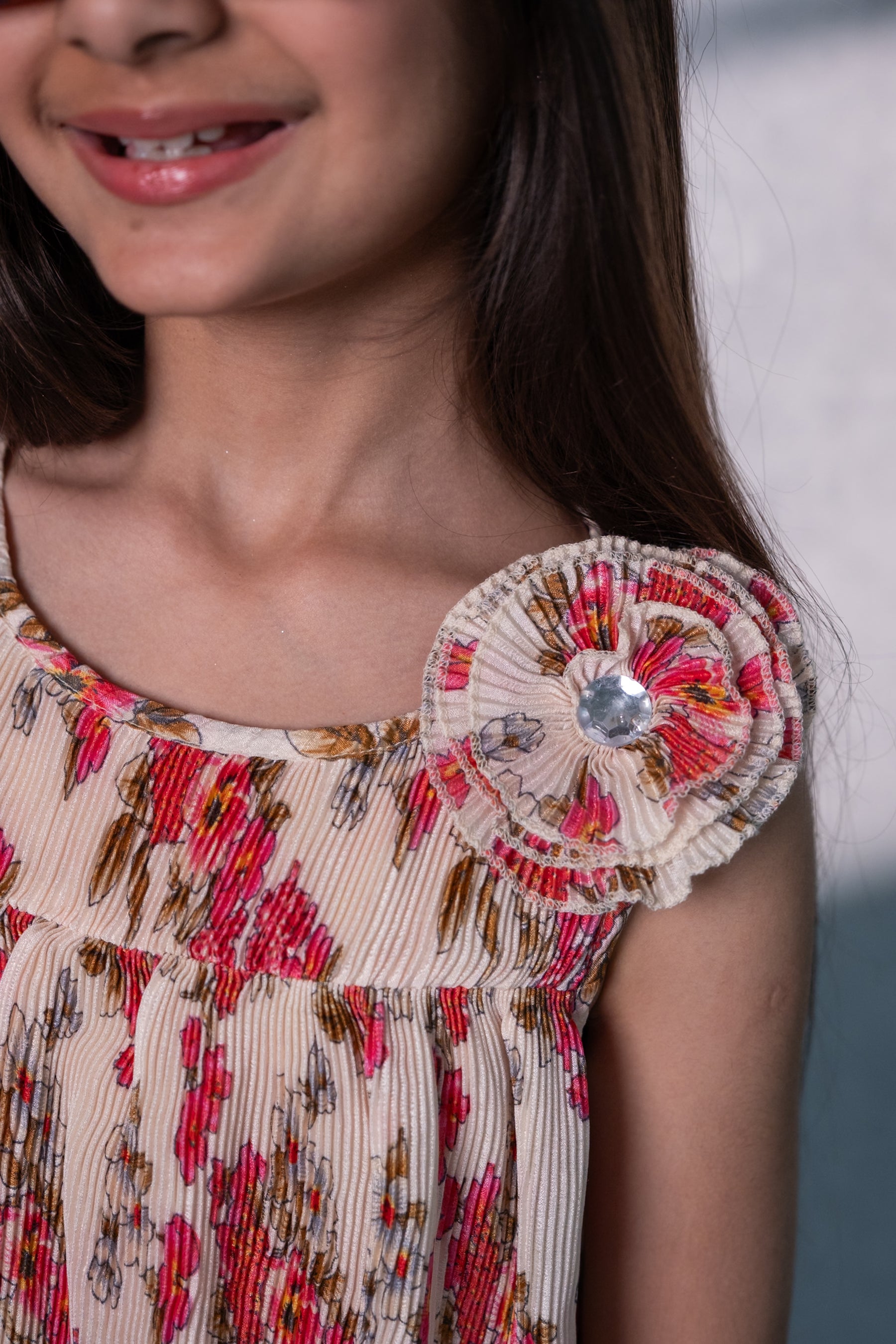 Floral Ruffle Coord Set – Baby Pink Bloom