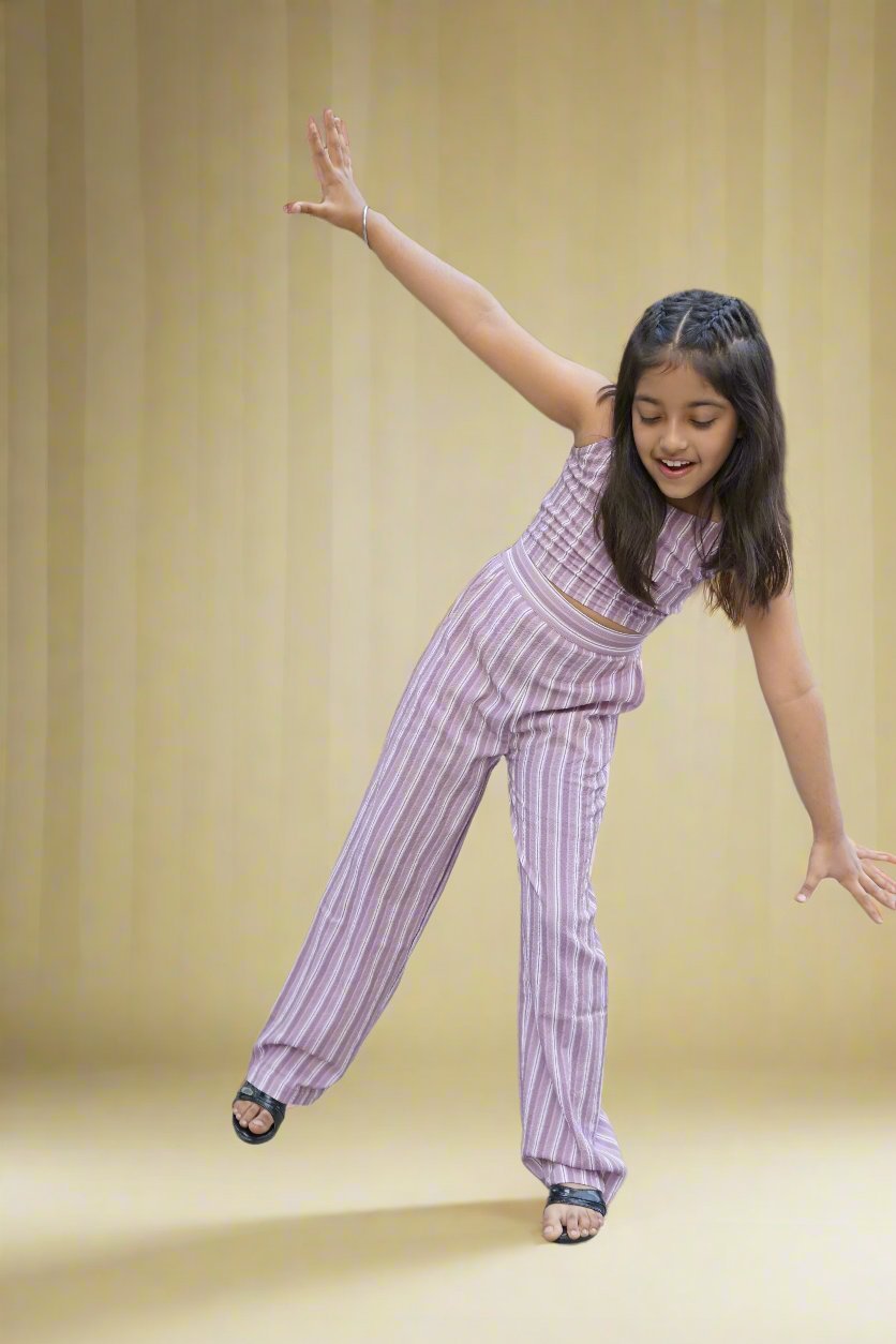 Girls FREESIA Jumpsuit - Black & Gold