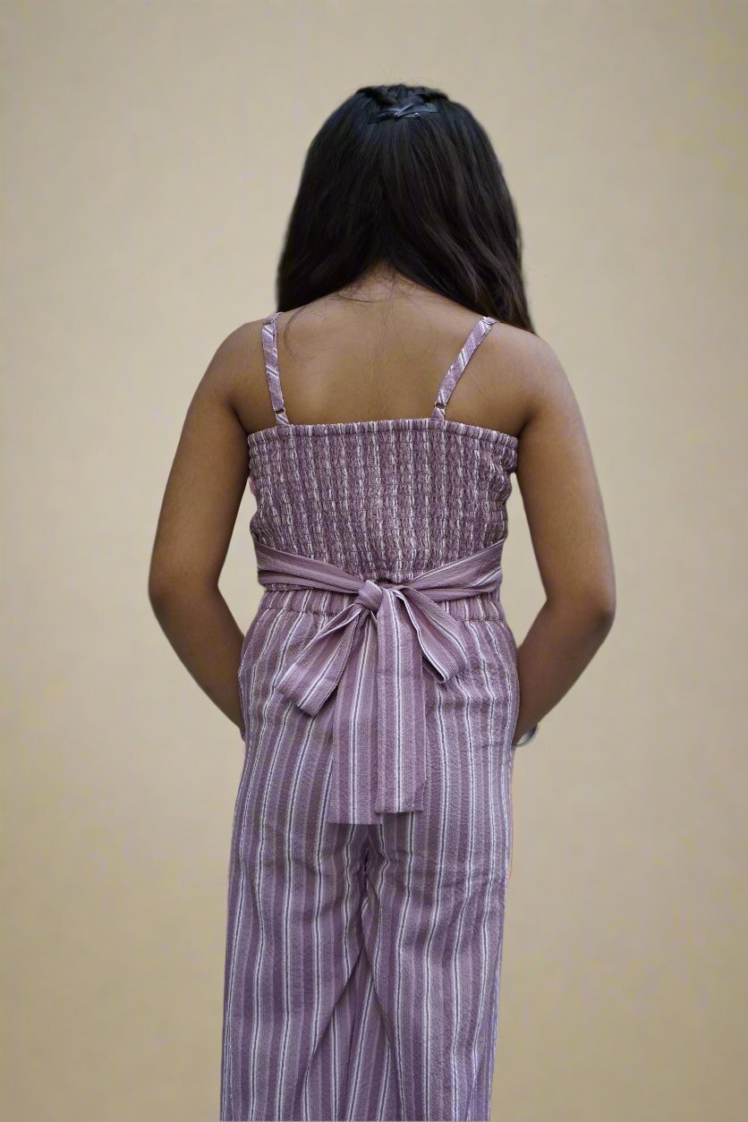 Girls FREESIA Jumpsuit - Black & Gold