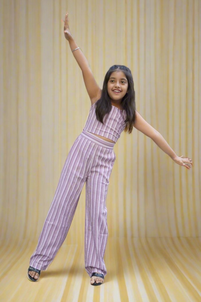 Girls FREESIA Jumpsuit - Black & Gold