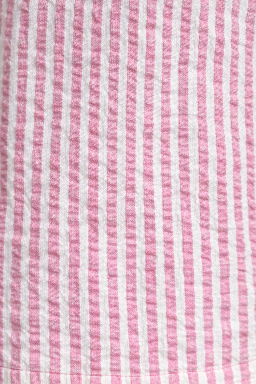 Pink White Collared Lining Front Open 3/4th Sleeves Shirt Dress for Kids Girls