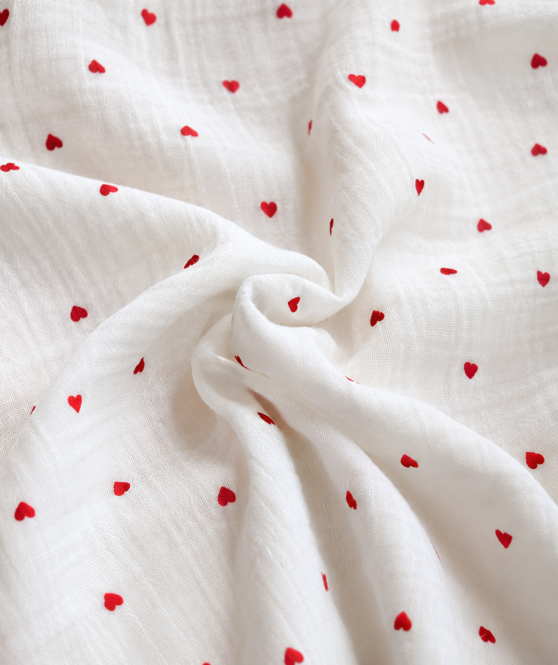 Girls White Heart Print Co-Ord Set