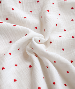 Girls White Heart Print Co-Ord Set
