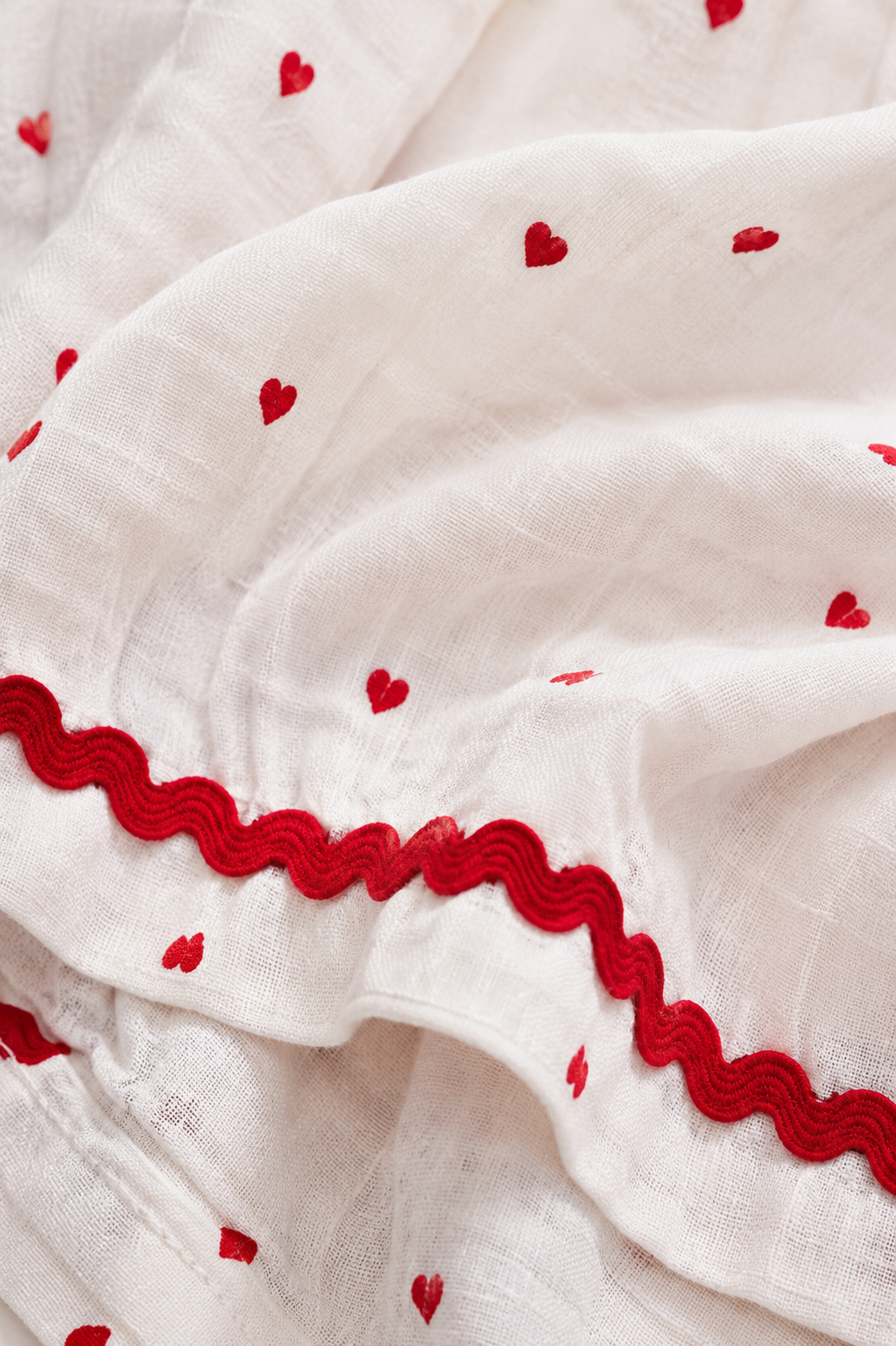 Pure Cotton Heart Printed White Shorts for Girls