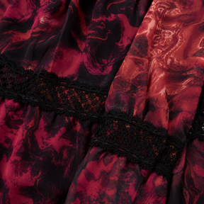 Digitally Printed A-Line Dress with Front Key Hole for Girls