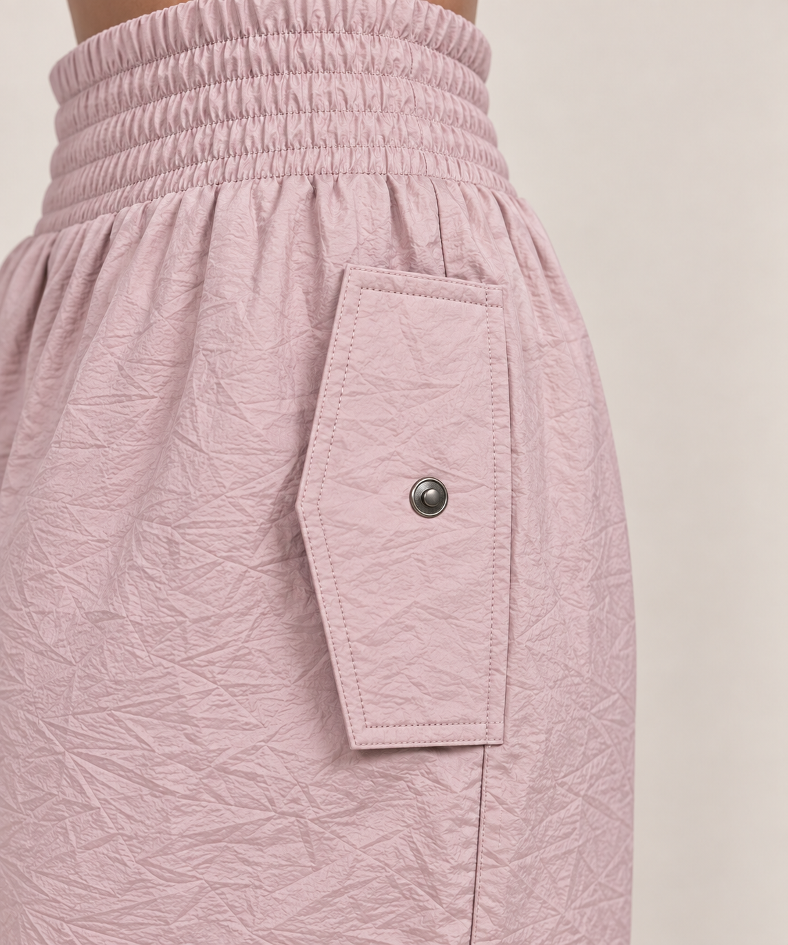 Stylish Light Pink Utility Cargo Jogger Pants for Girls