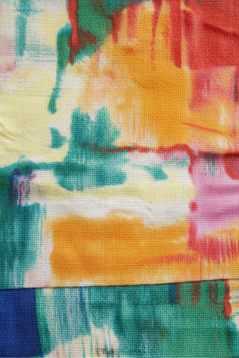 Multicolor Abstract Printed Cotton Blended Fit and Flare dress for Kids Girls