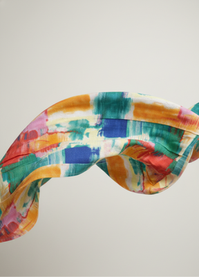 Multicolor Abstract Printed Cotton Blended Fit and Flare dress for Kids Girls