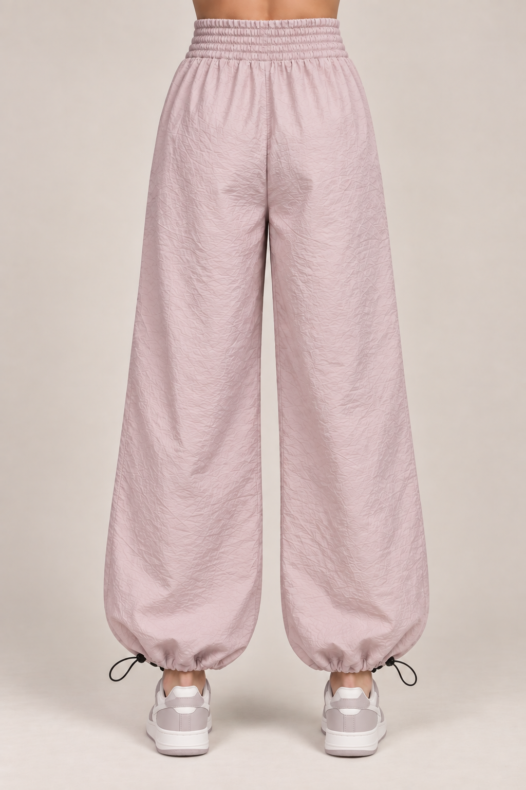 Stylish Light Pink Utility Cargo Jogger Pants for Girls