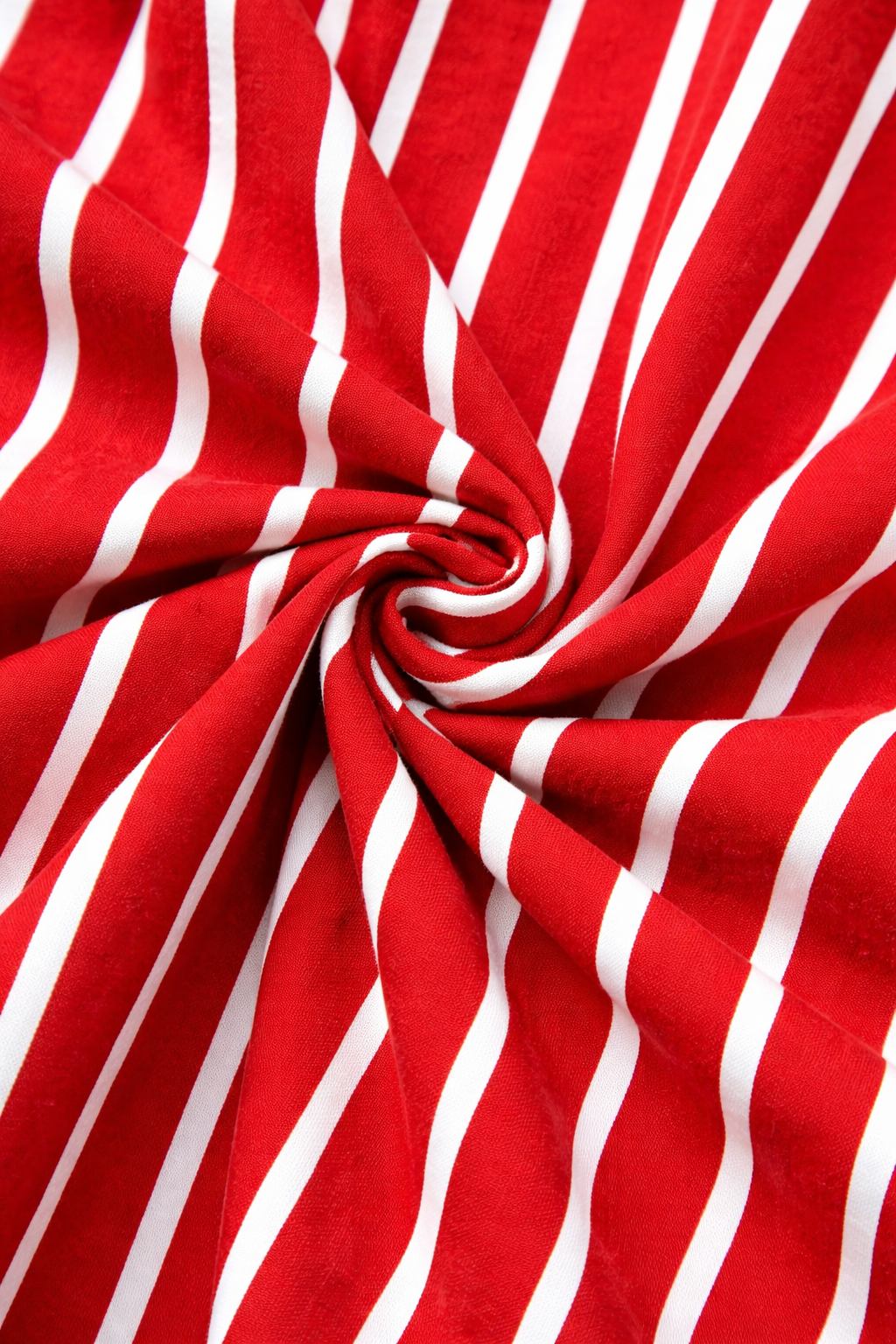 Fit & Flare A-line Pure Cotton Red & White Striped Dress for Girls