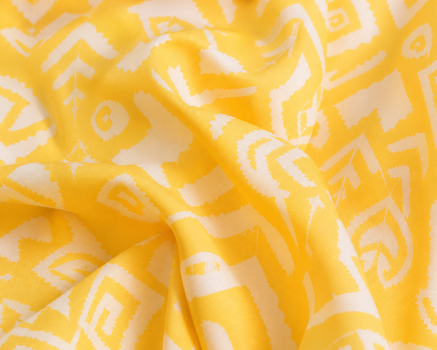 Wisteria Spegetti Casual Viscose Cotton Yellow Abstract Printed Dress for Girls