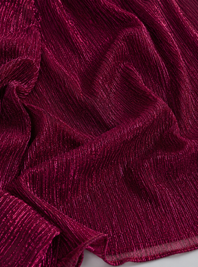 Spaghetti Wine Coloured Co-ord Set in Self Design for Girls