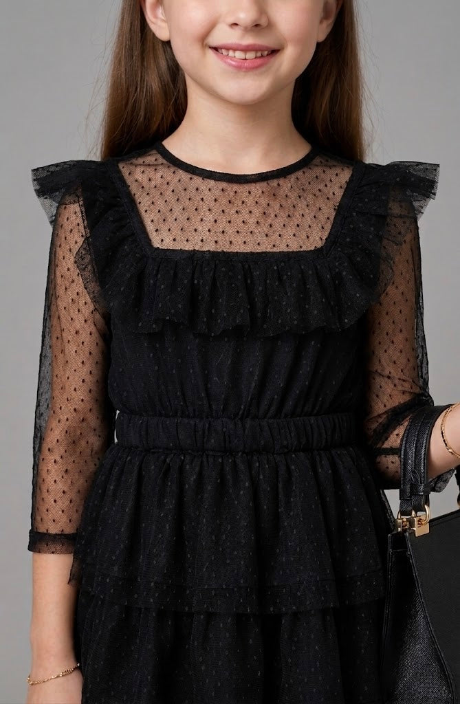 Girls Mystic Netting Dress