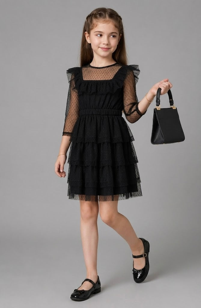 Girls Mystic Netting Dress