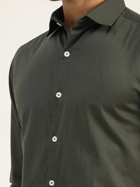 Fabian Grey Cotton Shirt - Black & Gold