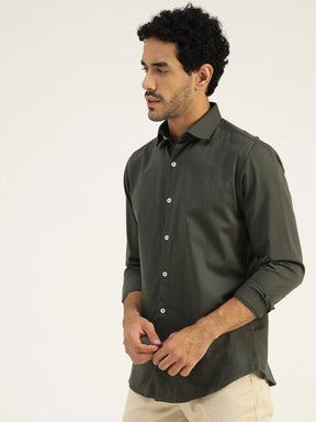 Fabian Grey Cotton Shirt - Black & Gold