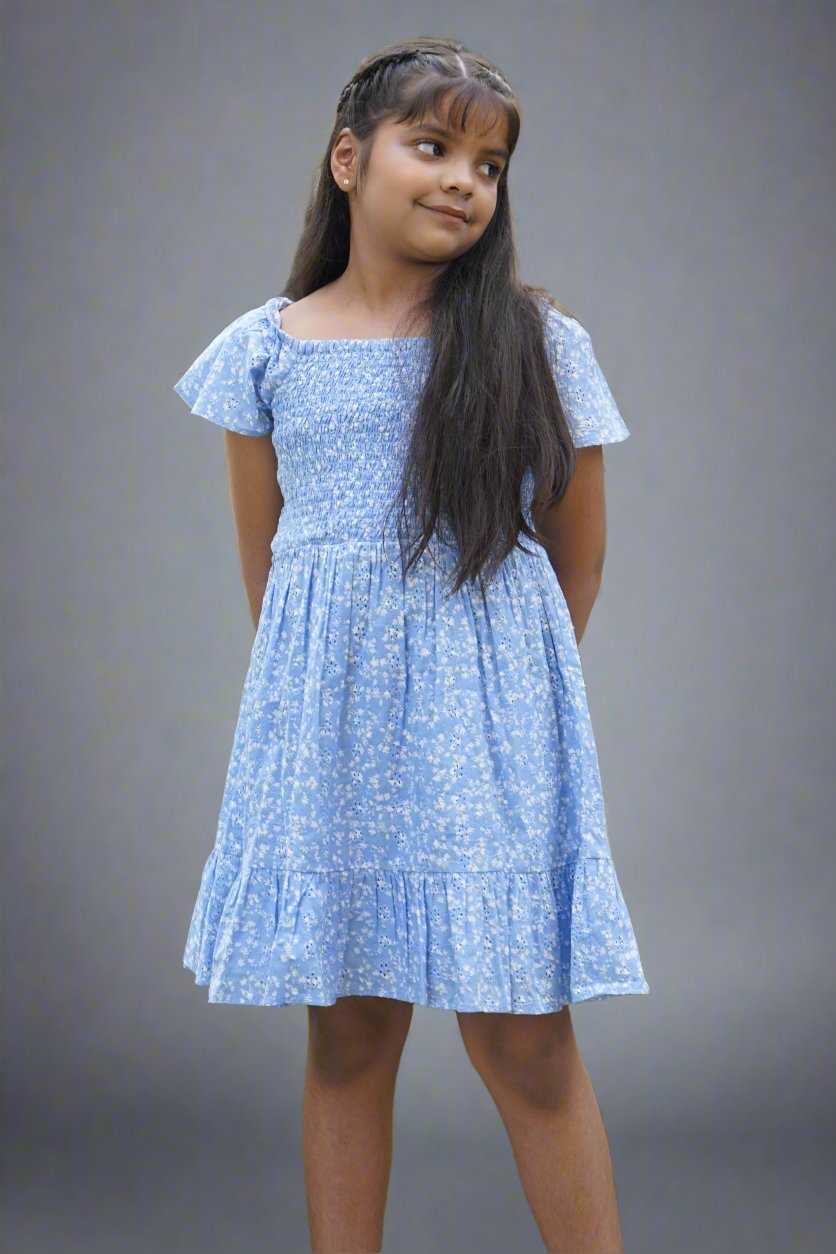 Girls Blossom Chic Dress - Black & Gold